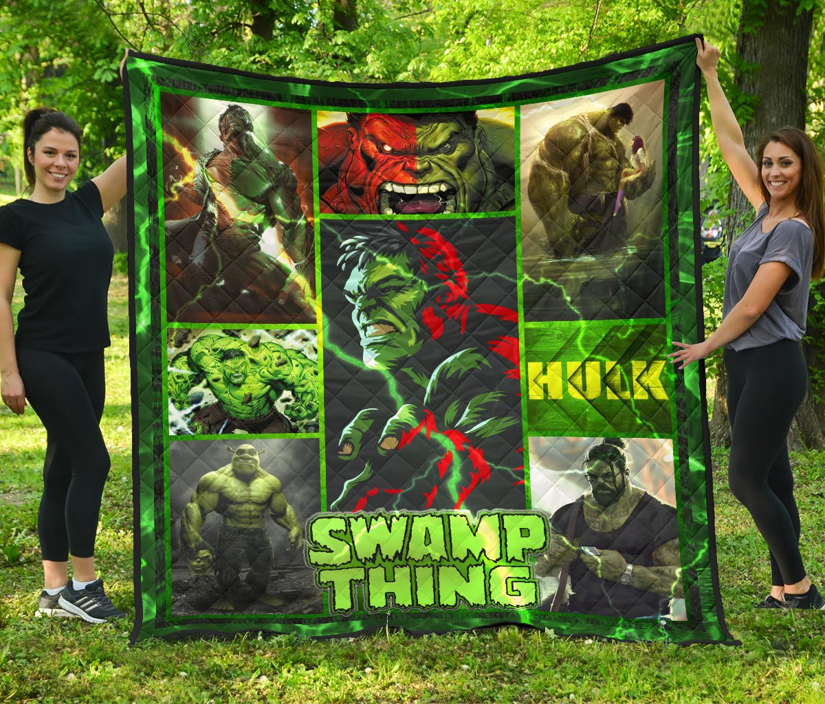 Hulk Swamp Thing Premium Quilt Blanket Movie Home Decor Custom For