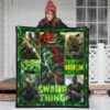 Hulk Swamp Thing Premium Quilt Blanket Movie Home Decor Custom For Fans 3