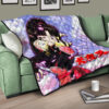 Inuyasha Anime Premium Quilt Sango And Kirara Hugging Sakura Blossom Kanji Text Quilt Blanket 17