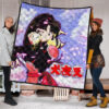 Inuyasha Anime Premium Quilt Sango And Kirara Hugging Sakura Blossom Kanji Text Quilt Blanket 1