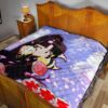 Inuyasha Anime Premium Quilt Sango And Kirara Hugging Sakura Blossom Kanji Text Quilt Blanket 19