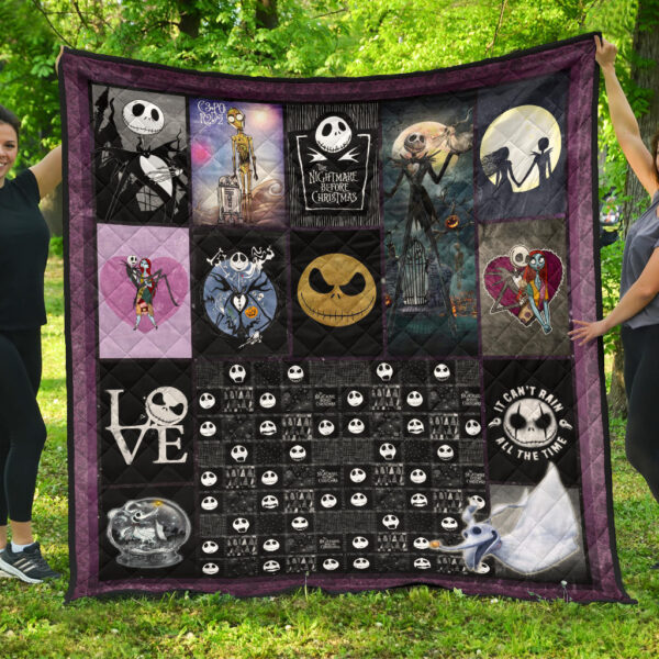 Jack And Sally The Nightmare Before Christmas Premium Quilt Blanket Cartoon Home Decor Custom For Fans