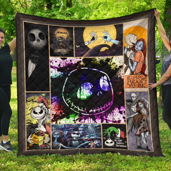 Jack And Sally The Nightmare Before Christmas Premium Quilt Blanket Cartoon Home Decor Custom For Fans