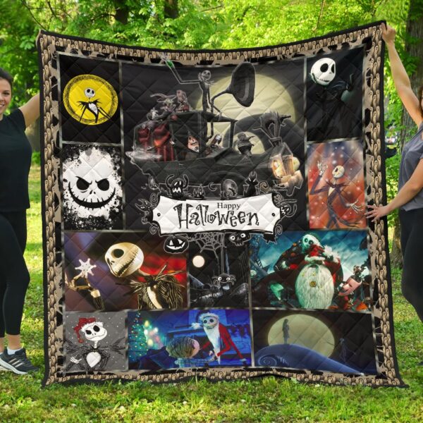 Jack And Sally The Nightmare Before Christmas Premium Quilt Blanket Cartoon Home Decor Custom For Fans