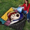 Jack & Sally Love Quilt Blanket Half Face Mixed Gift Idea 9