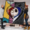 Jack & Sally Love Quilt Blanket Half Face Mixed Gift Idea 1