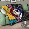 Jack & Sally Love Quilt Blanket Half Face Mixed Gift Idea 17