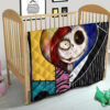 Jack & Sally Love Quilt Blanket Half Face Mixed Gift Idea 21