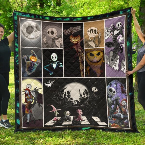 Jack Skellington The Nightmare Before Christmas Premium Quilt Blanket Cartoon Home Decor Custom For Fans