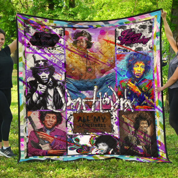 Jimi Hendrix Premium Quilt Blanket Singer Home Decor Custom For Fans