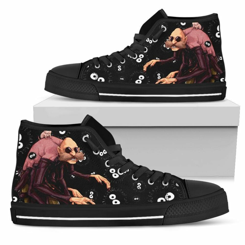 Kamaji Spirited Away Sneakers Ghibli High Top Shoes Fan Gift