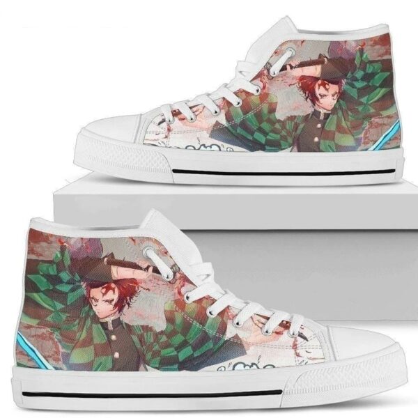 Kimetsu No Yaiba Tanjirou Anime Sneakers High Top Shoes