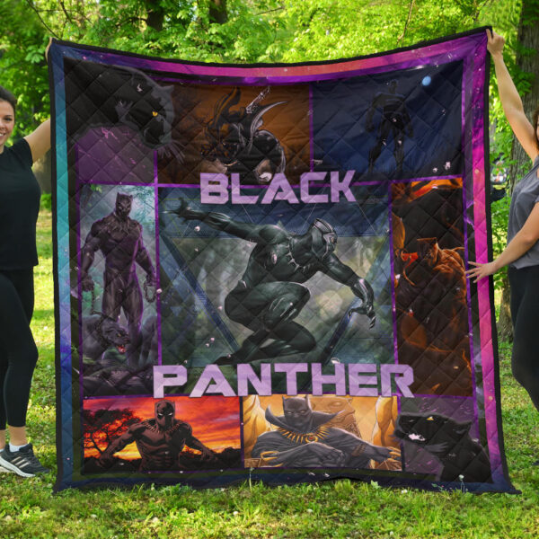 King T’Challa Black Panther Premium Quilt Blanket Movie Home Decor Custom For Fans