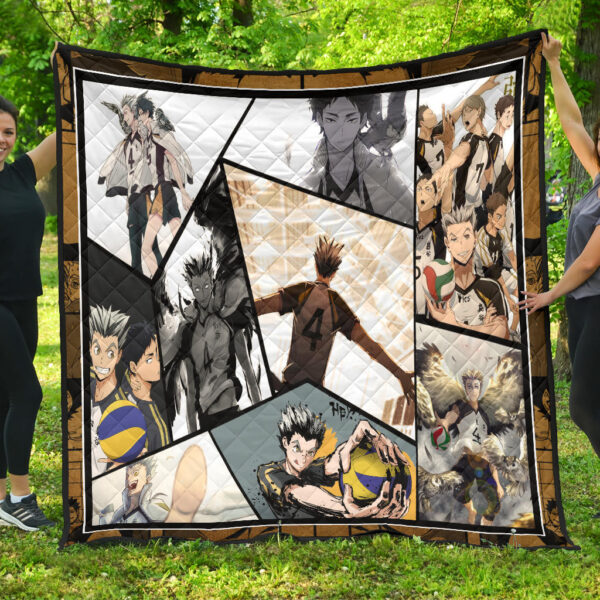 Kotaro Bokuto Haikyuu Premium Quilt Blanket Anime Home Decor Custom For Fans
