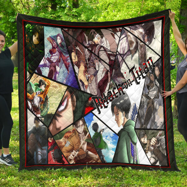 Levi Ackerman Attack On Titan Premium Quilt Blanket Anime Home Decor Custom For Fans