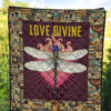 Love Divine Dragonfly Quilt Blanket Beautiful Gift Idea 1