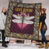 Love Divine Dragonfly Quilt Blanket Beautiful Gift Idea 19