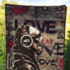 Love Premium Quilt - Introvert Skeleton Wearing Headphone Love Patterns Quilt Blanket 5