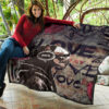 Love Premium Quilt - Introvert Skeleton Wearing Headphone Love Patterns Quilt Blanket 11