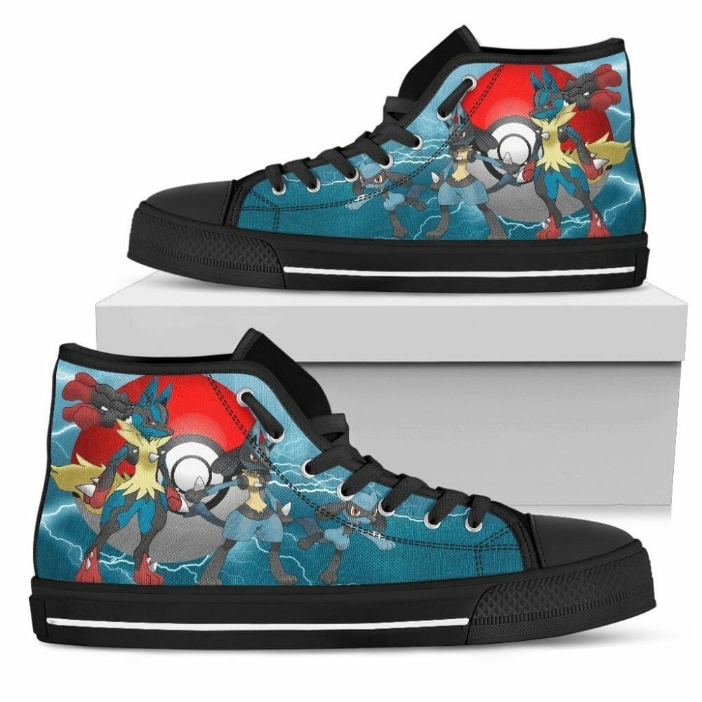 Lucario Sneakers High Top Shoes Fan Gift