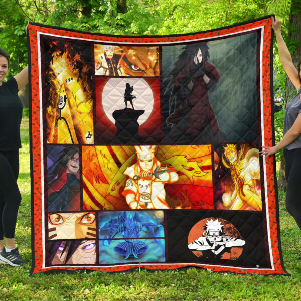 Madara Uchiha Vs Naruto Premium Quilt Blanket Anime Home Decor Custom For Fans