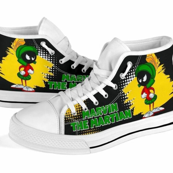 Marvin The Martian Sneakers High Top Shoes Fan