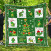 Merry Xmas Turtle Quilt Blanket Funny Xmas Gift Turtle Lover 1