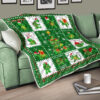 Merry Xmas Turtle Quilt Blanket Funny Xmas Gift Turtle Lover 17