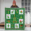 Merry Xmas Turtle Quilt Blanket Funny Xmas Gift Turtle Lover 3