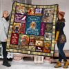 Mommy Golden Retriever Quilt Blanket 1