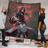 Naruto Anime Itachi Sasuke Uchiha Fighting Premium Quilt Blanket 1