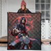 Naruto Anime Itachi Sasuke Uchiha Fighting Premium Quilt Blanket 3