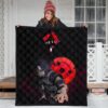 Naruto Anime Itachi Uchiha Spy Akatsuki Members Silhouette Premium Quilt Blanket 3