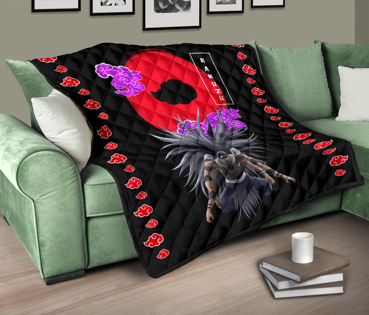 Naruto Anime Kakuzu Power Akatsuki Cloud Symbol Premium Quilt