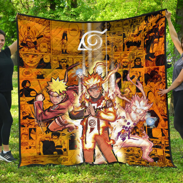 Naruto Anime Naruto Bijuu Mode Manga Background Premium Quilt Blanket