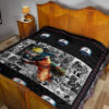 Naruto Anime Naruto Fighting Manga Black White Background Premium Quilt Blanket 19