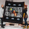 Naruto Anime Naruto Fighting Manga Black White Background Premium Quilt Blanket 1