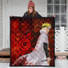 Naruto Anime Naruto Hokage Battle Moments Background Premium Quilt Blanket 3