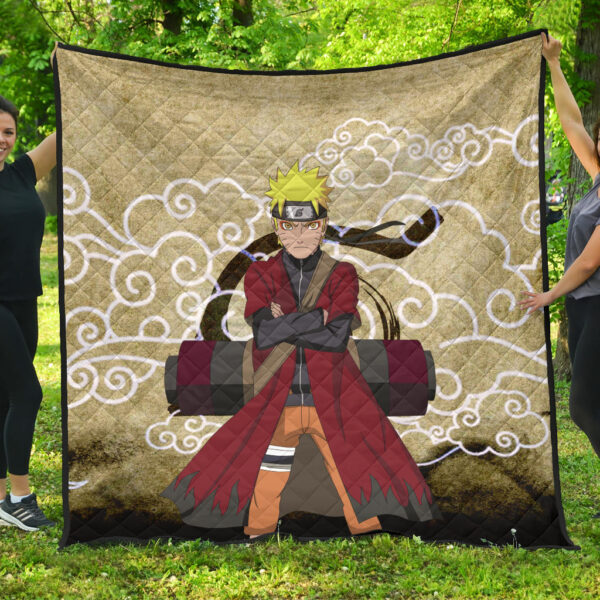 Naruto Anime Naruto Sage Mode Cloud Pattern Ancient Theme Premium Quilt Blanket