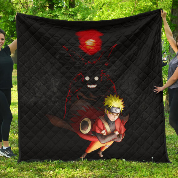 Naruto Anime Naruto Sage Mode With Four Tails Naruto Premium Quilt Blanket