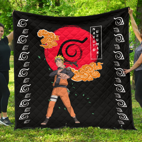 Naruto Anime Naruto Standing Leaf Village Konoha Symbol Premium Quilt Blanket