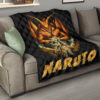 Naruto Anime Naruto Together With Kurama In Battle Premium Quilt Blanket 15