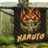 Naruto Anime Naruto Together With Kurama In Battle Premium Quilt Blanket 13