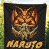 Naruto Anime Naruto Together With Kurama In Battle Premium Quilt Blanket 5