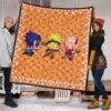 Naruto Anime Premium Quilt - Cute Chibi Team 7 Naruto Sasuke Sakura Finger Jutsu Quilt Blanket 1