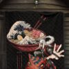 Naruto Anime Premium Quilt - Jiraiya With Gama Keeper Toad Ramen Bowl Quilt Blanket 7