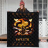 Naruto Anime Premium Quilt - Naruto Eight Trigram Seal With Kyuubi Nine Tails Quilt Blanket 3