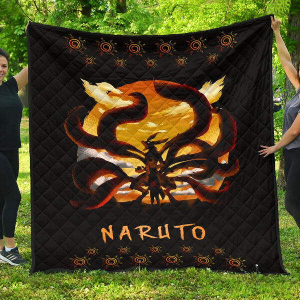 Naruto Anime Premium Quilt – Naruto Eight Trigram Seal With Kyuubi Nine Tails Quilt Blanket