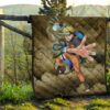 Naruto Anime Premium Quilt - Naruto Rasengan Giant Scroll Sage Scene Quilt Blanket 13