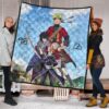 Naruto Anime Premium Quilt - Team 7 Fighting Vs Obito Manga Leaf Village Sky Quilt Blanket 1